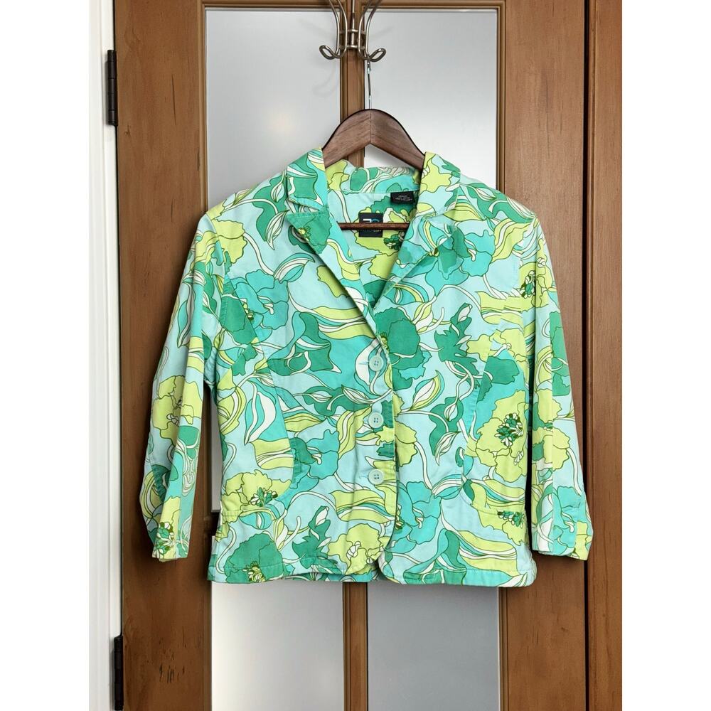 J815 - Women's Vtg. 90's Cropped Floral Jacket / Blazer - Size Medium